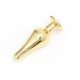 Plug Small Alargado Dorado con Joya Anal