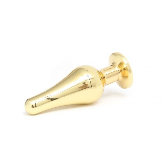 Plug Small Alargado Dorado con Joya Anal