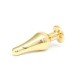 Plug Small Alargado Dorado con Joya Anal