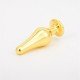 Plug Small Alargado Dorado con Joya Anal