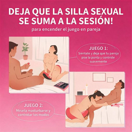 Silla Sexual Con Vibrador Y Control Remoto