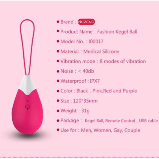 Bala Vibradora con Control Remoto XXOO