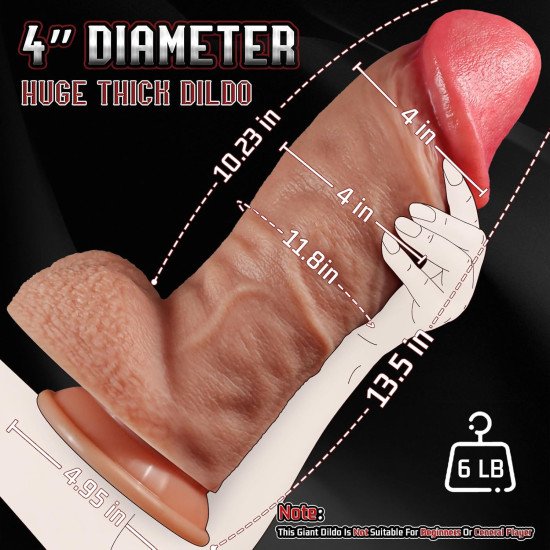 Consolador Gigante Huge Letoor 34,5 x 10 cm.