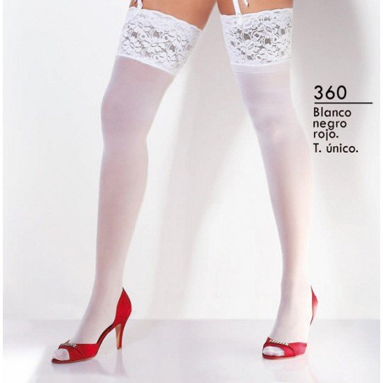 Medias de Lycra con Puntilla Ancha Siliconada